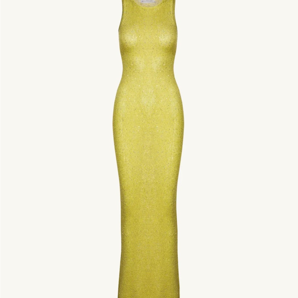 Vibrant Yellow Sheath Maxi Dress for Cocktail Nights